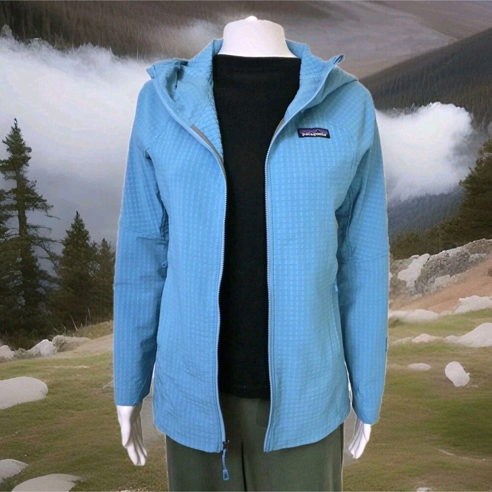Patagonia R1 TechFace Hoody Women's XS Mako Blue #83592  Orig $229